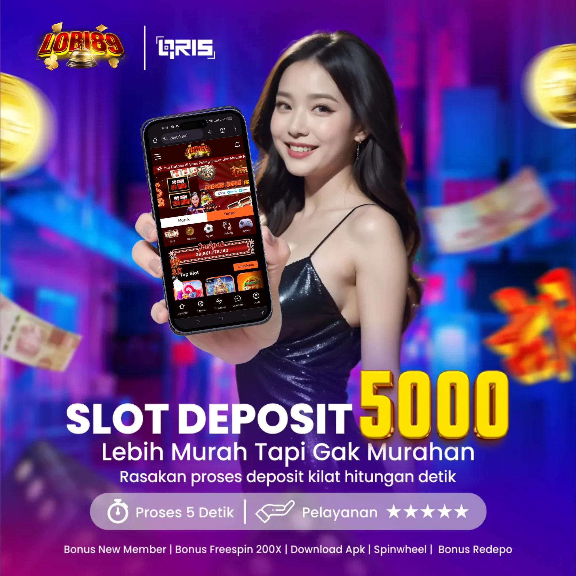 LOBI89 - Slot Online Deposit 5000 Terpercaya via Dana & RTP 98%